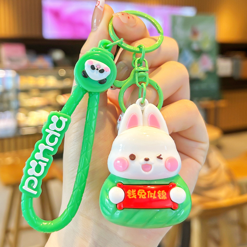 2025 nuevo estilo zodiaco zodiaco zongzi llavero lindo dibujos animados dragón serpiente caballo muñeca pareja mochila bolso colgante