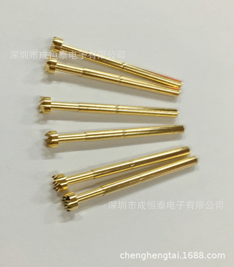 2.7弹簧测试针 P156-H PA156-H 九齿梅花头镀金 顶针 PCB板探针