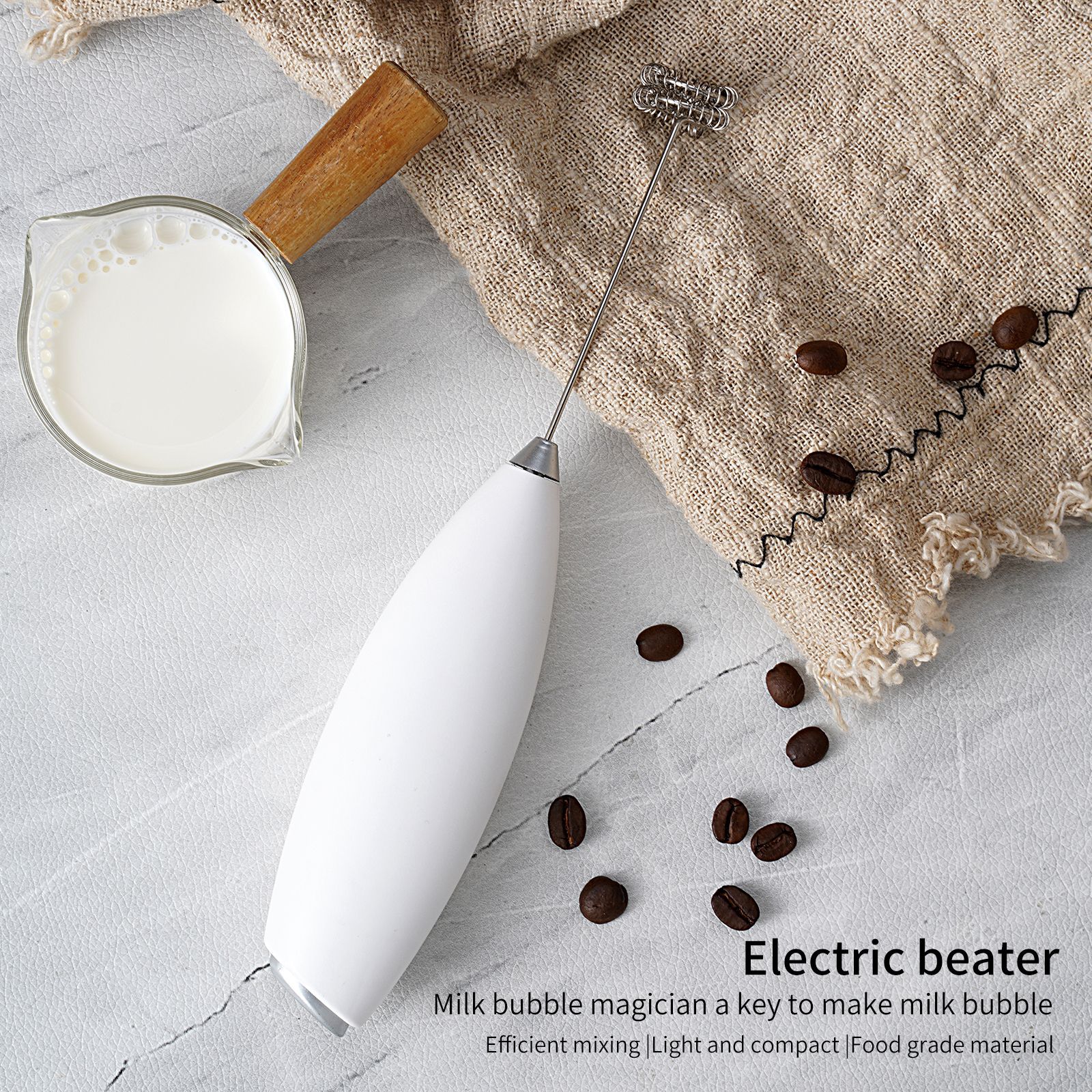 26-Year New Model Cross-Border Electric Egg Beater Abs Handheld Wireless Goat Milk Coffee Mixer Electric Milk Frother