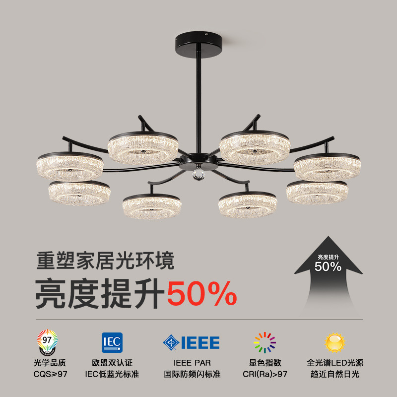 Luz italiana de lujo de lujo de alto nivel 2025 nueva luz principal del vestíbulo moderna y simple lámpara de techo de resina atmosférica