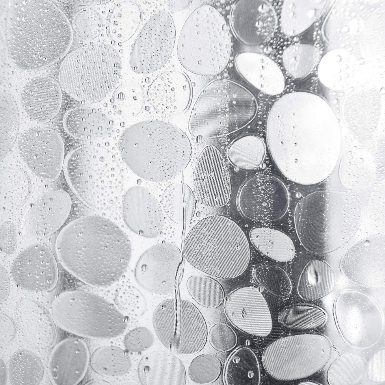 Cortina de ducha translúcida con diseño de cubo de agua en 3D, cortina impermeable, antiadherente, gruesa, a prueba de moho, cortina de baño, cortina de ducha sin montaje