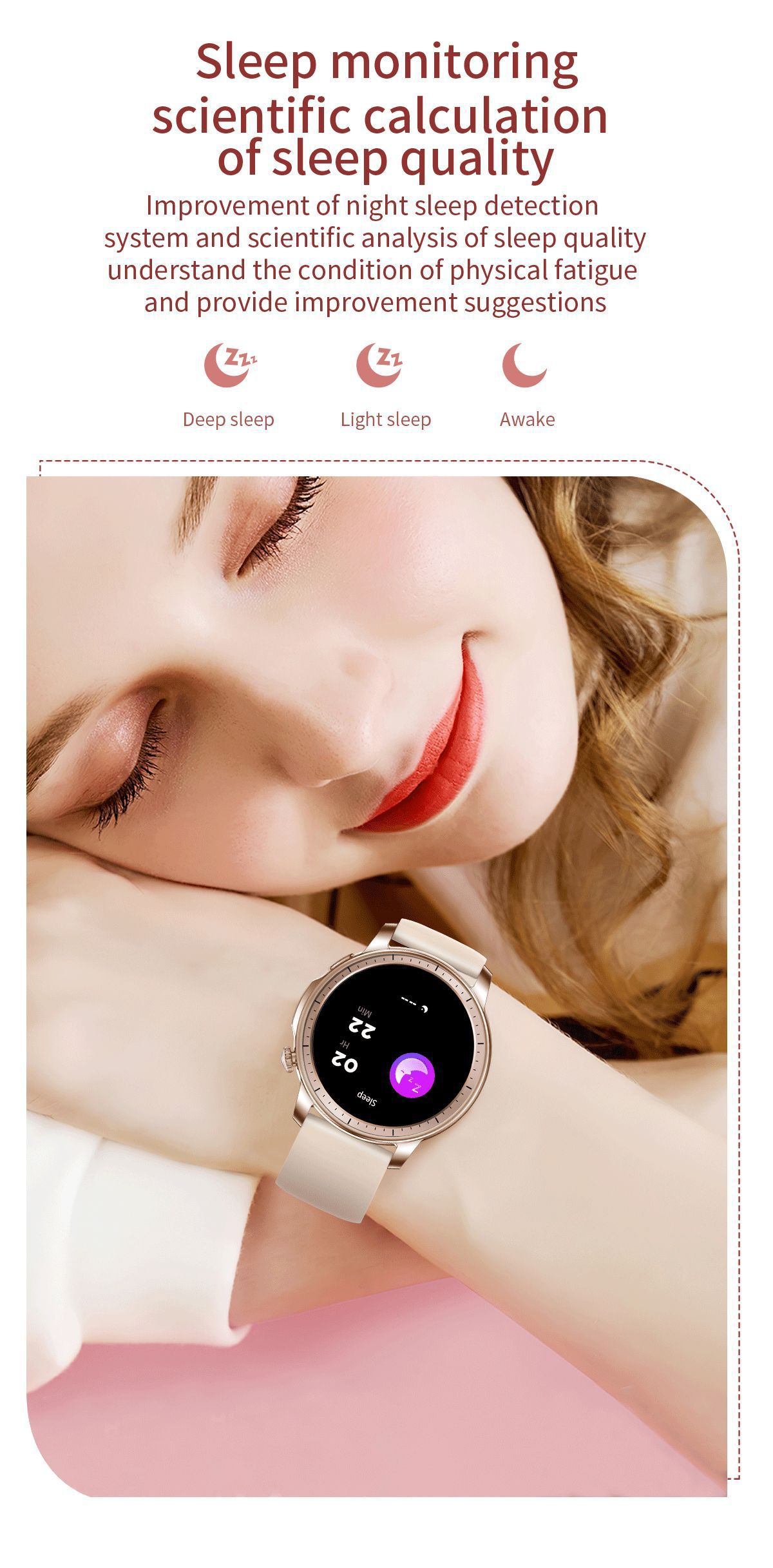 New V65 smartwatch, AMOLED screen, waterproof, smart reminder, Bluetooth, sports watch, ladies' bracelet undefined