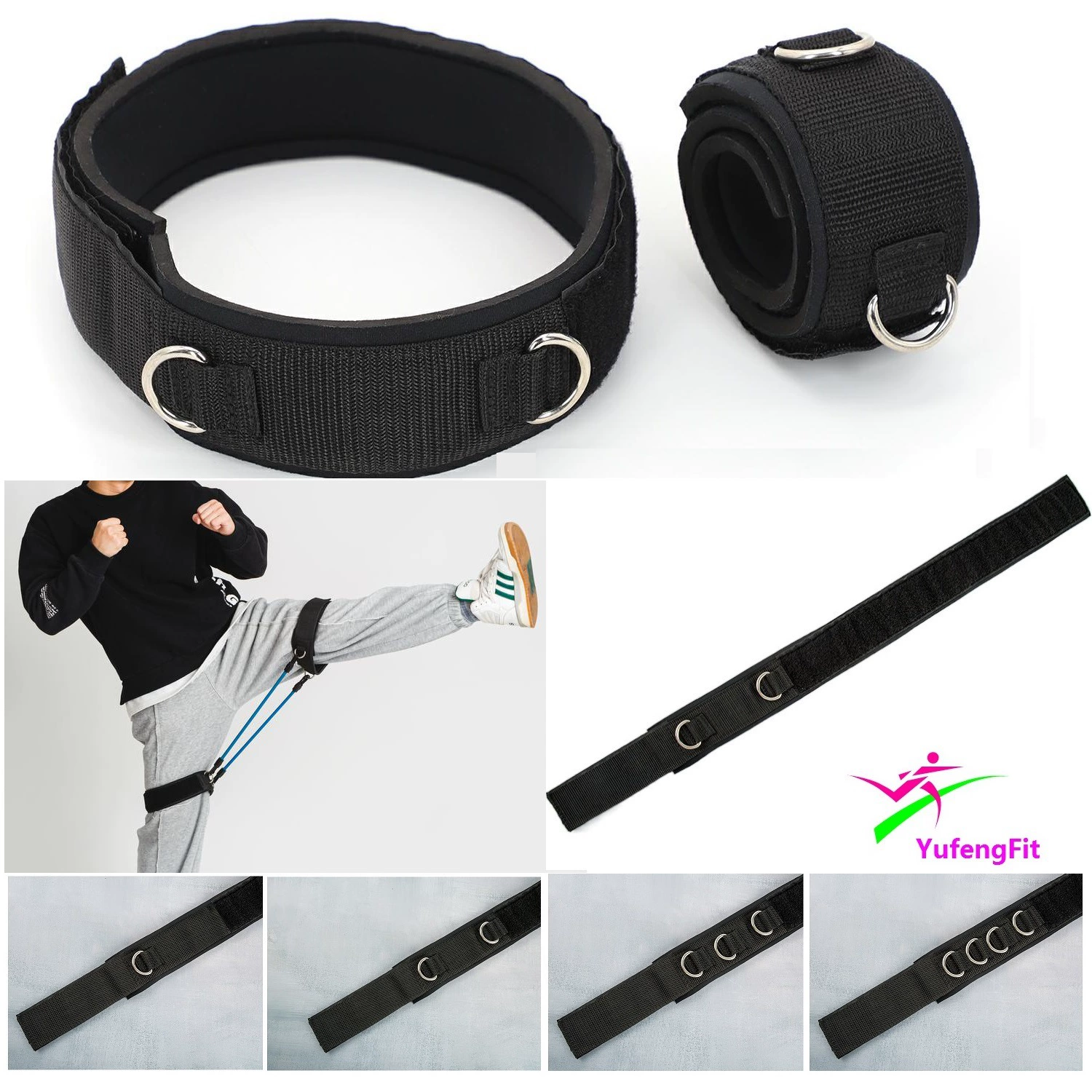 Трансграничная защита лодыжки Защита икры Защита бедер Спортивное Защитное снаряжение эластичная веревка пряжка на щиколотке Оборудование для фитнеса Тренировочный Бедренный ремень