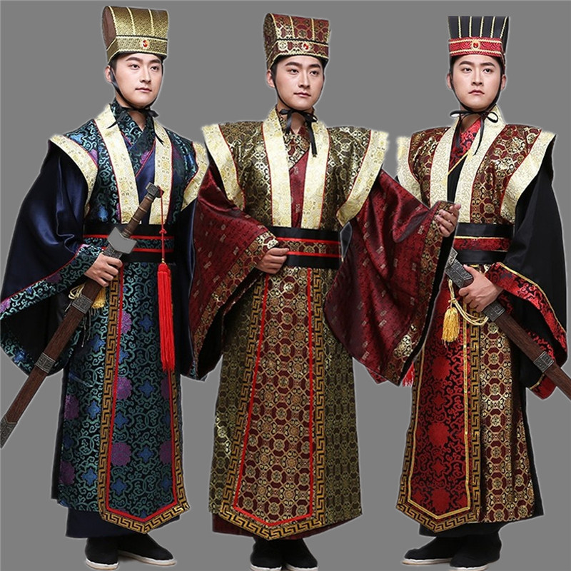 Hanfu Men's Ancient Costume Foreign Staff Chivalrous Official Costume Minister Talent Master Costume Guan Yu Studio Romance of the Three Kingdoms Performance Costume