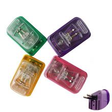 厂家直销手机充电器黑三灯跑马灯欧规万能充多功能充电器