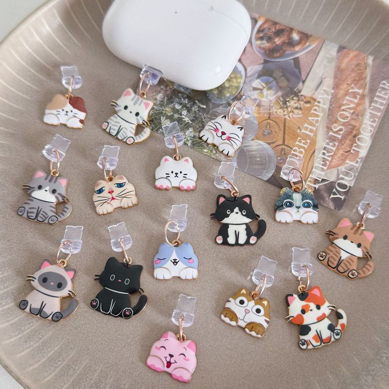 新しいかわいい猫の携帯電話防塵プラグペンダントジュエリー Apple Huawei Android 充電ポートに適しています|undefined