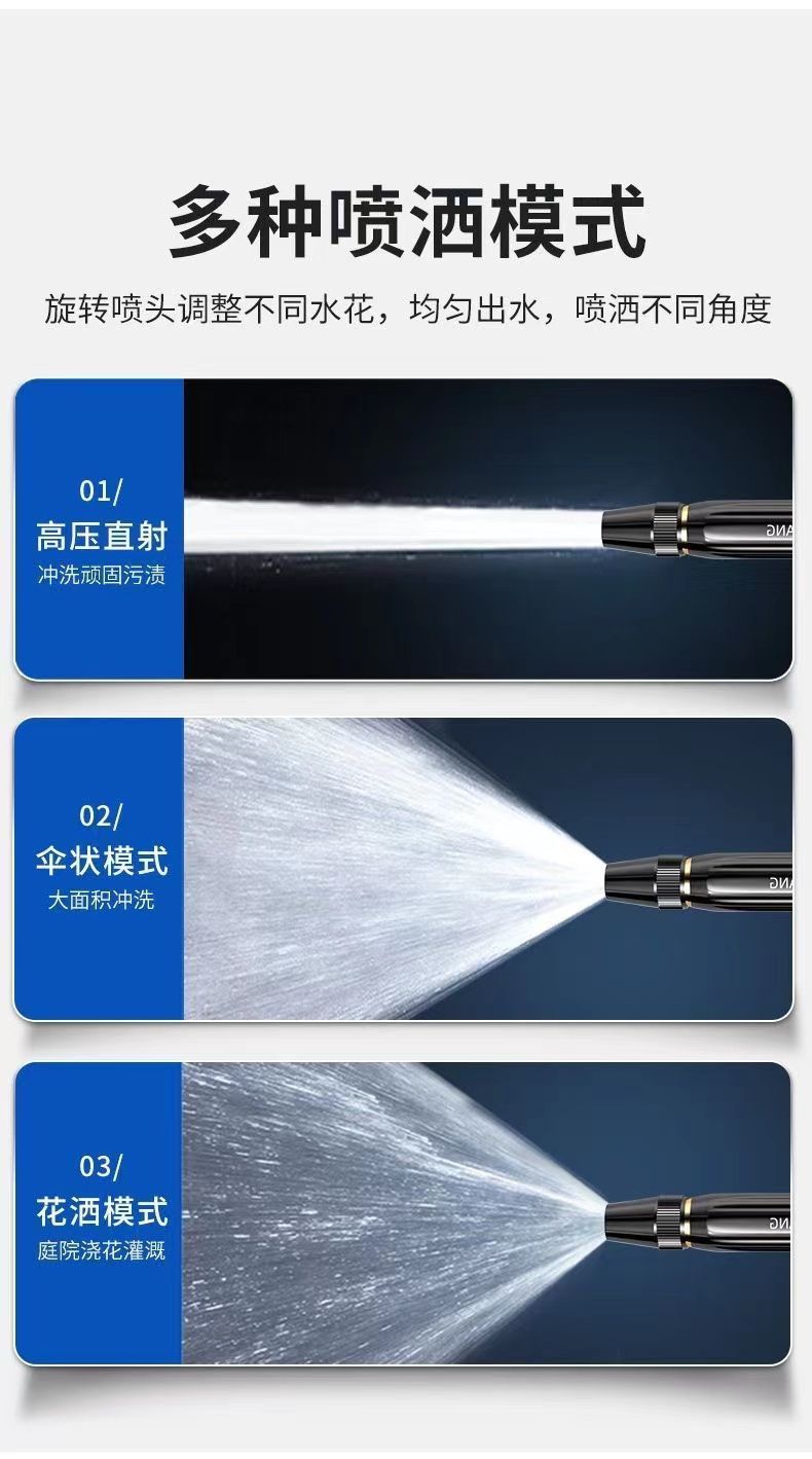High-Pressure Car Wash Water Gun for Home Use, Powerful Spray Nozzle with Telescopic Hose, Hose for Tap Water, Special Tool for Watering Flowers