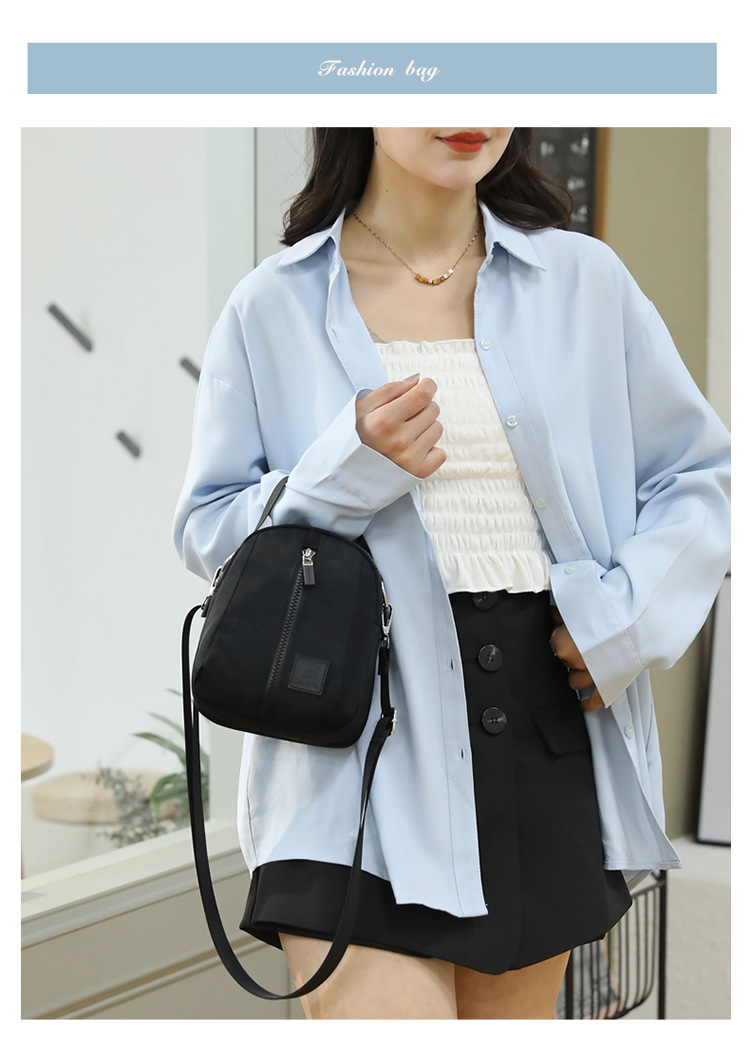 2025 New stylish Korean-style single-shoulder bag for women, versatile crossbody phone bag, nylon waterproof women's crossbody bag undefined