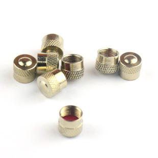 Mesh Copper Car Tire Valve Cap Valve Cap Spot Nickel-Plated Tool Cap Leak-Proof Valve Core Valve Cap