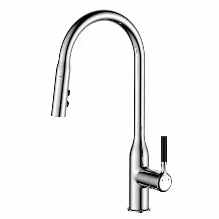 Nueva pistola gris negro extraíble cocina agua fría y caliente cuenca vegetal cobre grifo lavavajillas fregadero retráctil hogar