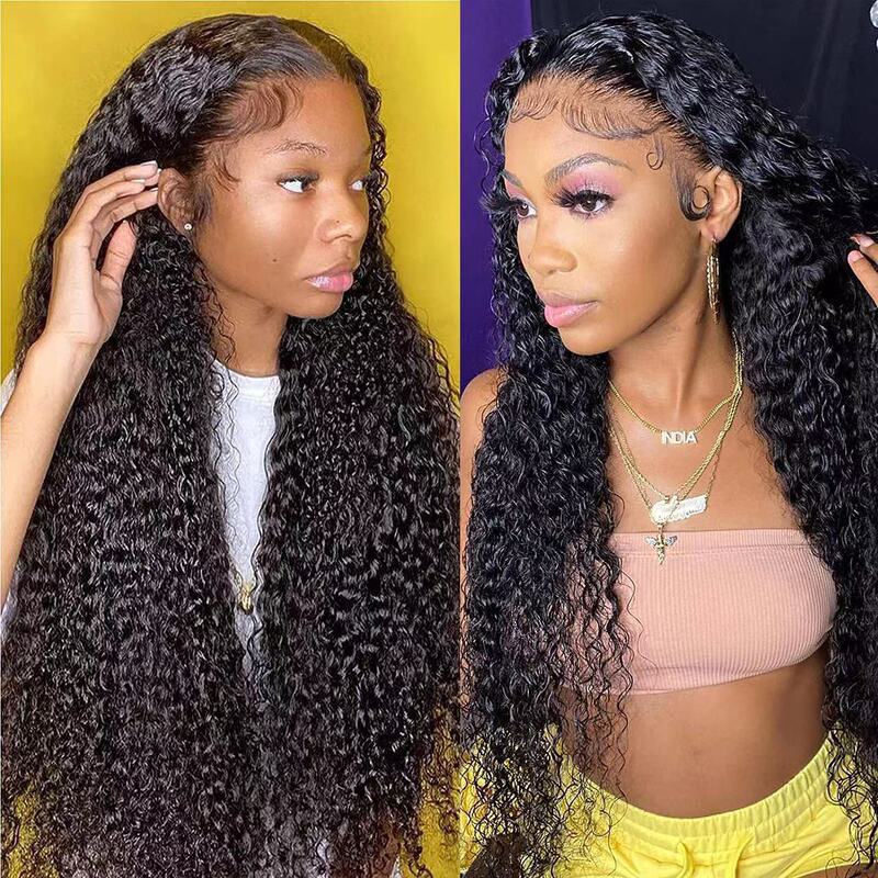 Cross-Border European and American Style Fashion African Small Curly Wig, Front Lace Synthetic Wig, Natural and Realistic, in Stock