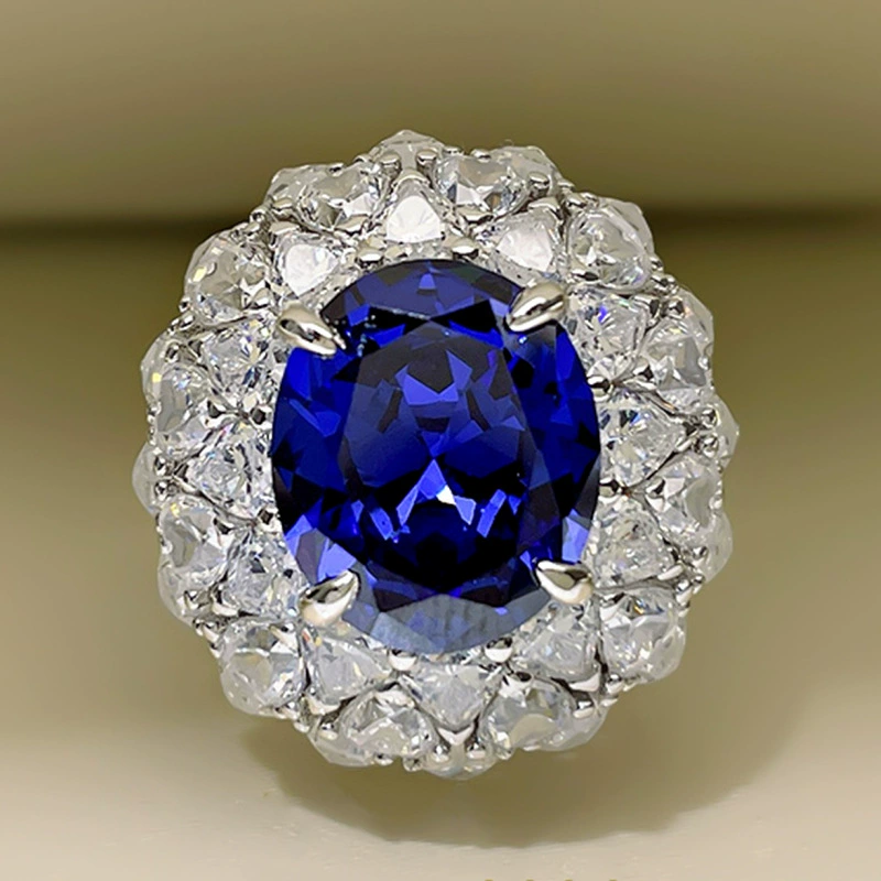Роскошное кольцо Love Zircon из драгоценного камня Jin Jiahua с полной инкрустацией, кутюр, тяжелая промышленная роскошь 8 каратов, красный воздушный шар кольцо