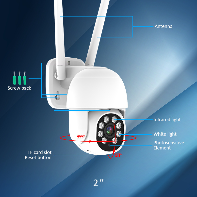Cámara de Vigilancia PTZ para Exteriores con Visión Nocturna, Cámara Domo ICSEE Inalámbrica Inteligente de Alta Definición a Prueba de Agua, Gran Venta en Fábrica