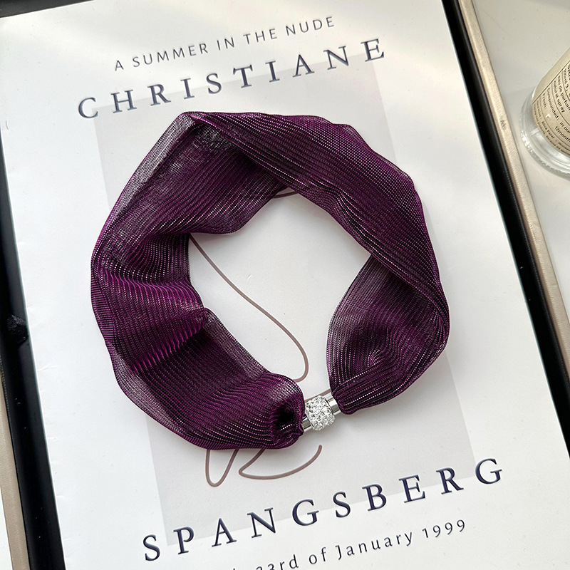 Moda de verano colorido bufandas de seda de absorción de cuello ocio de mujer ocio temperamento red bufandas cortas