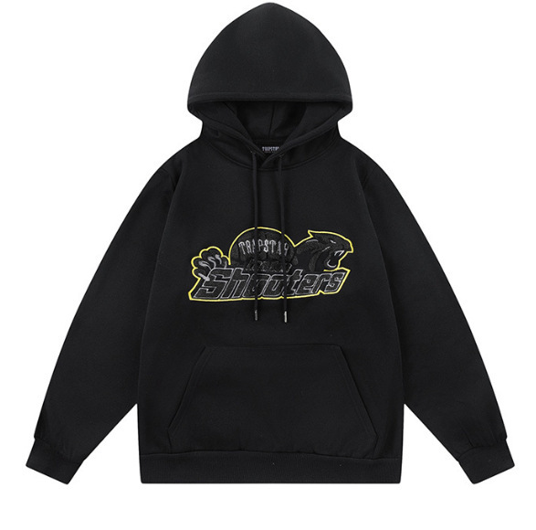 Trapstar冬の背面刺繍ダウンフード付きコートアメリカフード付き全虎頭シリーズ衛衣ズボンセット街|undefined