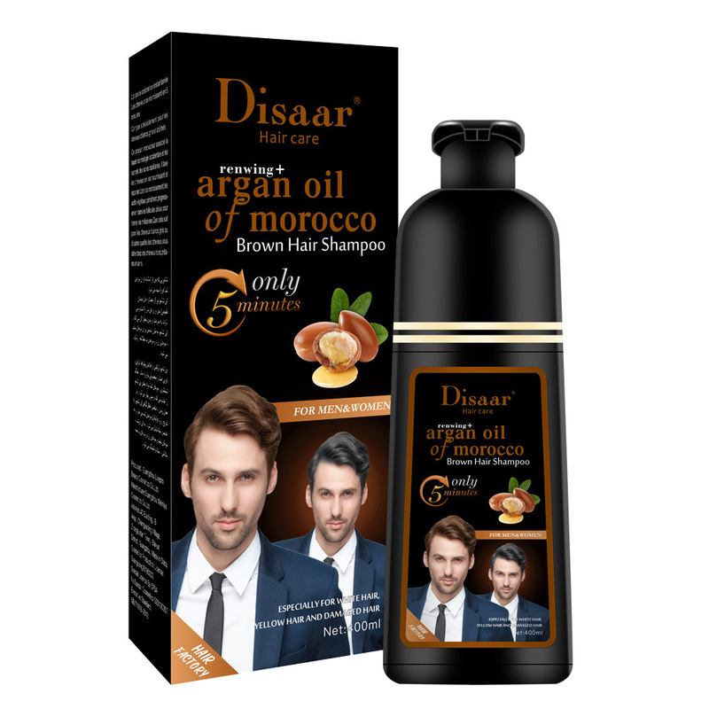 跨境一支黑Balck Hair Dye Shampoo植物染发剂膏梳洗发水染发变黑|undefined