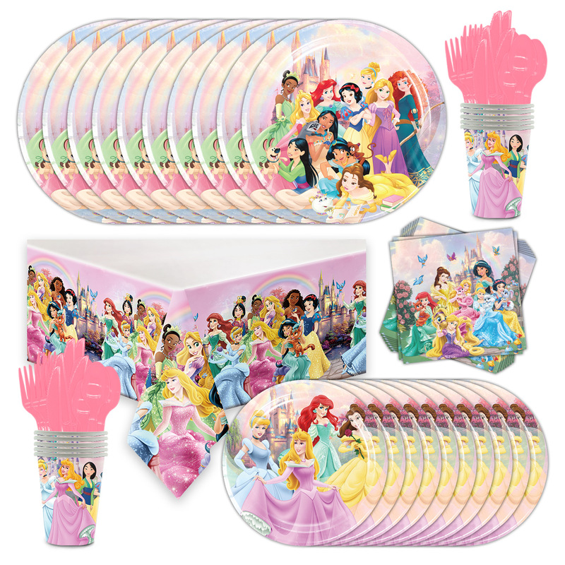 New Princess Girl Dream Series Party Layout Decorative Paper Tray Paper Cup Paper Towel Disposable Tableware Set New Princess Girl Dream Series Party Layout Decorative Paper Tray Paper Cup Paper Towel Disposable Tableware Set