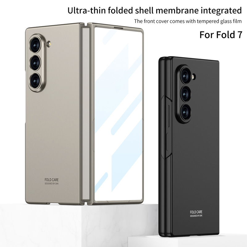 Cross-Border Applicable Samsung Z Fold7 Skin-Feel Phone Case Sam Flod8 Flip Cover Two-In-One Anti-Drop Hard Case Cross-Border Applicable Samsung Z Fold7 Skin-Feel Phone Case Sam Flod8 Flip Cover Two-In-One Anti-Drop Hard Case
