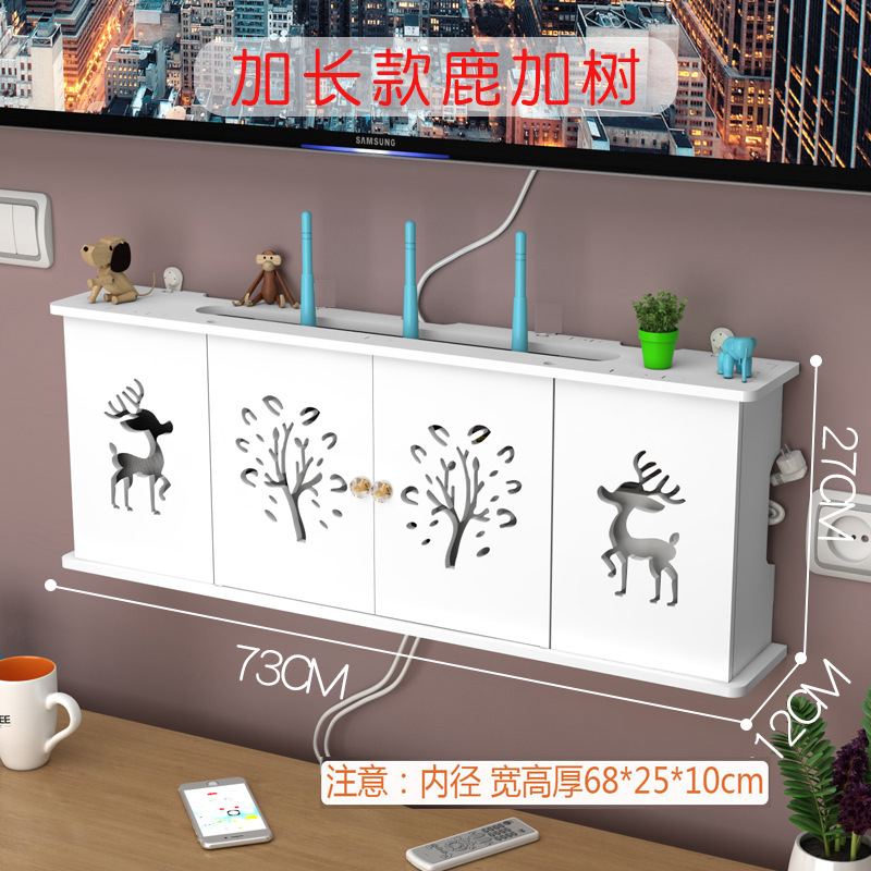 Creativo Punch-free rack de almacenamiento de pared TV Set-Top Box rack de pared dormitorio sala de estar router caja de almacenamiento al por mayor