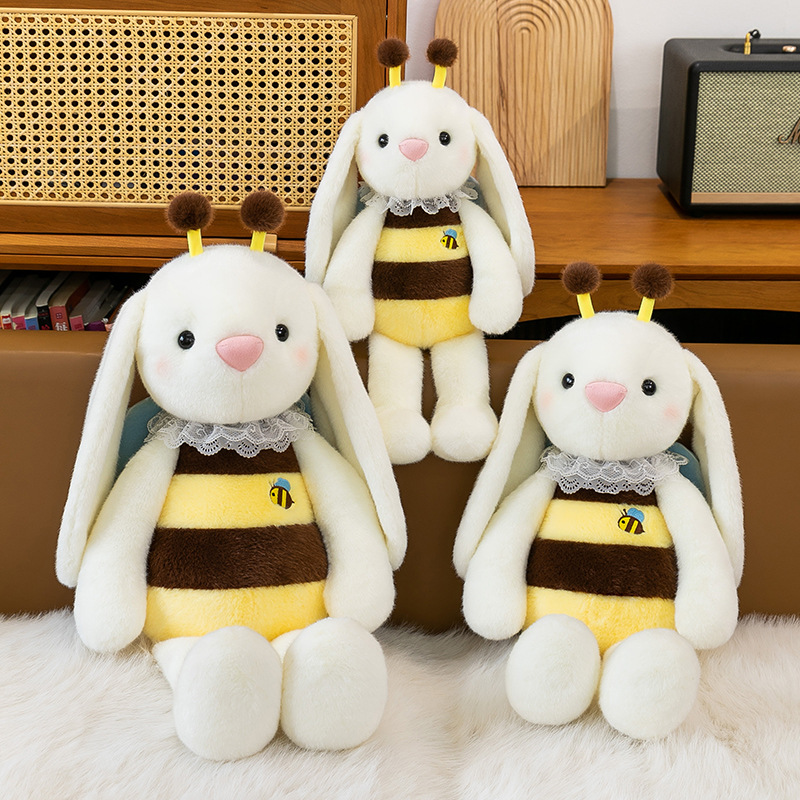 超软可爱蜜蜂兔公仔毛绒玩具布娃娃【是蜜蜂劈了腿还是兔子出了轨
