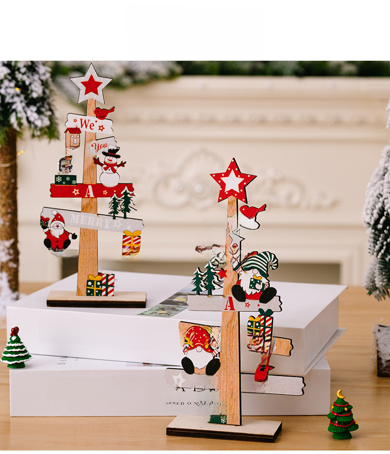 Kalėdinės stalo dekoracijos, angliškos raidės, medinė lėkštė pagyvenusiems žmonėms, sniego senio nykštukas, mediniai papuošalai pagyvenusiems žmonėms_voghion.com