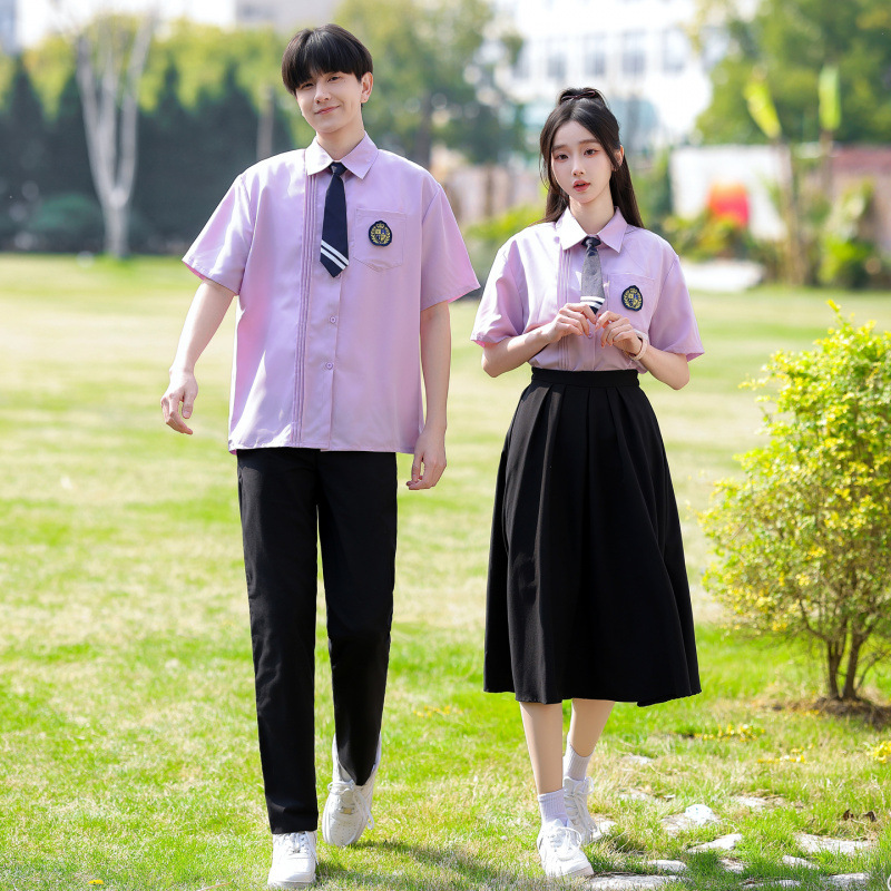 Graduation Photo Class Uniform for Junior High School Students, Summer British Jk Uniform Shirt, Student Choir Performance Outfit, Academy Style Set