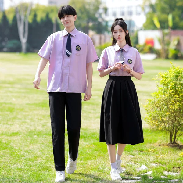 Graduation Photo Class Uniform for Junior High School Students, Summer British Jk Uniform Shirt, Student Choir Performance Outfit, Academy Style Set