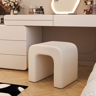 Home Makeup Stool French Light Luxury Home Dressing Table Nordic Master Bedroom Makeup Stool U-Shaped Stool