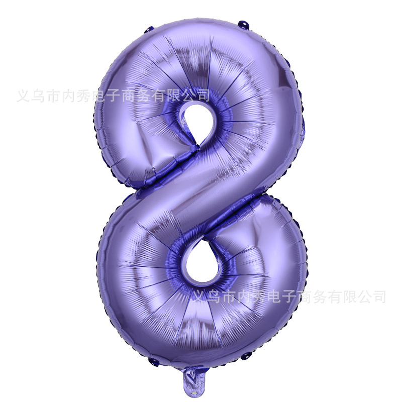 Versión americana verde digital flotante vacío globo de película de aluminio 32 pulgadas oro medio globo digital 34 pulgadas globo decoración al por mayor