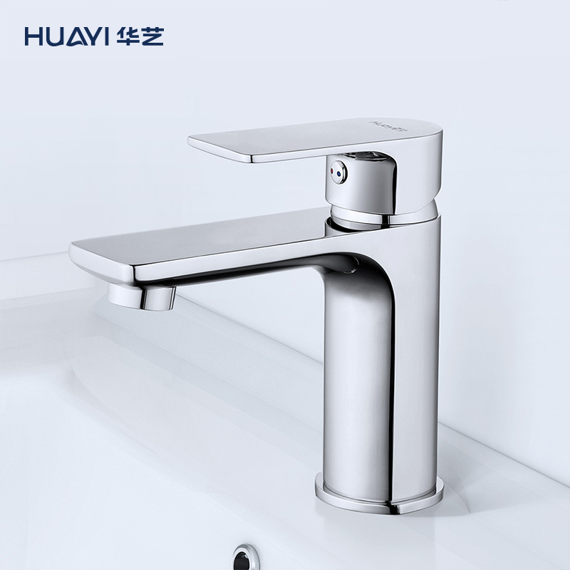 Huayi Bathroom Washbasin Faucet Household Bathroom Washbasin Hot and Cold Single Hole Splash-proof Washable Basin Faucet Huayi Bathroom Washbasin Faucet Household Bathroom Washbasin Hot and Cold Single Hole Splash-proof Washable Basin Faucet