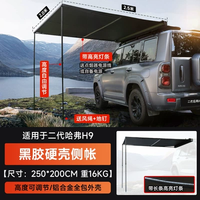 Platform Side Tent Backpack, Roof rack - hard-shell-side-account-canopywith-lights-2-25m