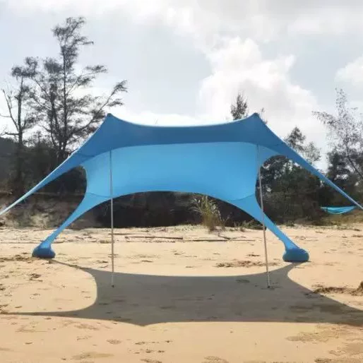 Elastic canopy beach tent sunshade anti-ultraviolet camping outdoor factory straight hair spot portable beach canopy