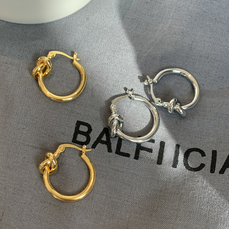 Earrings Classification Fashion Knot Copper Earrings Copper Earrings