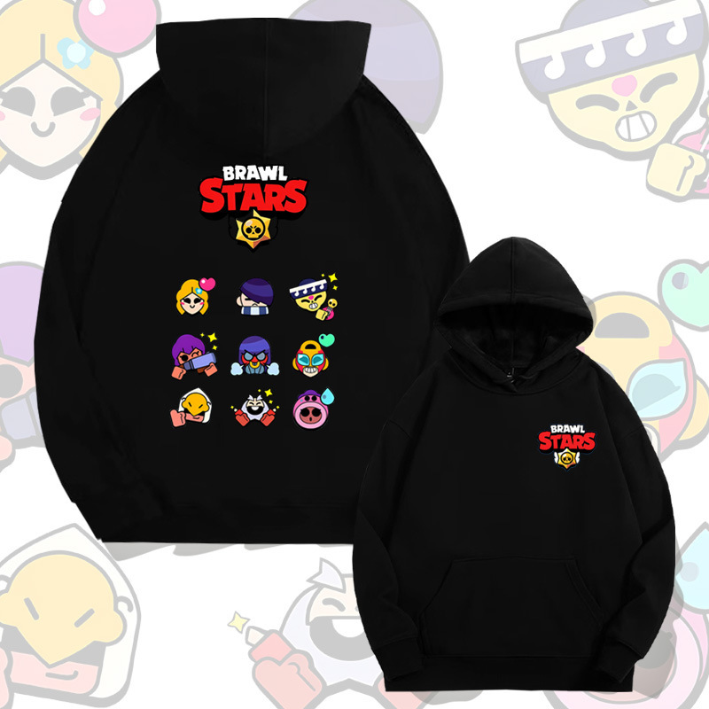 Wilderness BrawlStars Hooded Pullover Sweatshirt Men's Autumn Youth Fashion Brand Loose Shoulder Long-sleeved Jacket