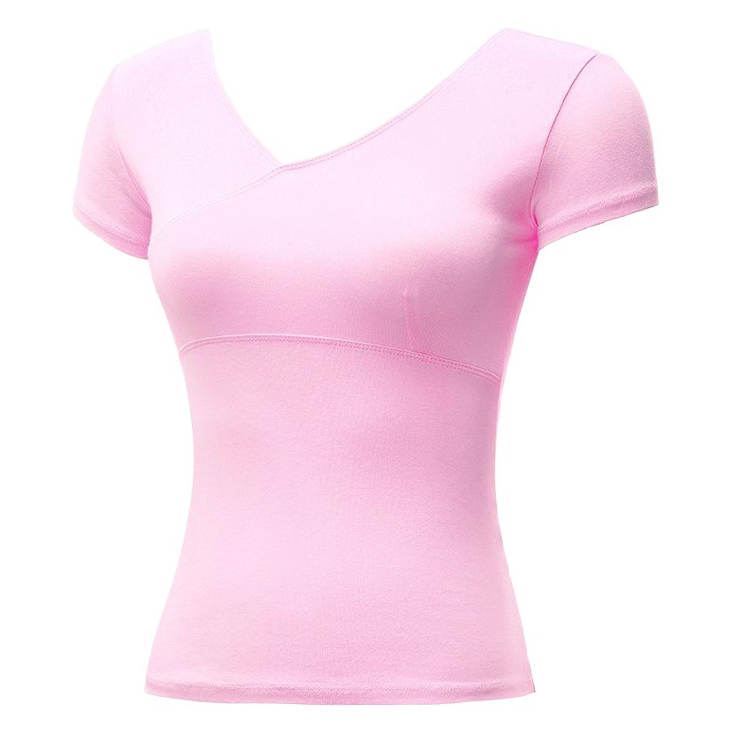 Ropa de yoga para adultos Top manga corta aeróbicos Top correr Cruz deportes fitness camiseta danza ejercicios