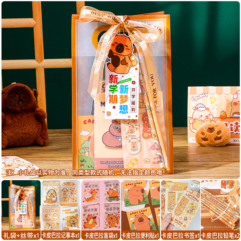 小学生生日伴手礼入学考试奖品礼包卡皮巴拉幼儿园开学仪式感礼物|undefined