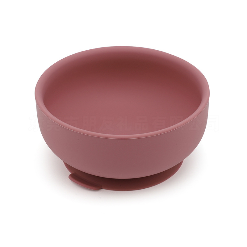 라이트 브라운-실리콘 그릇