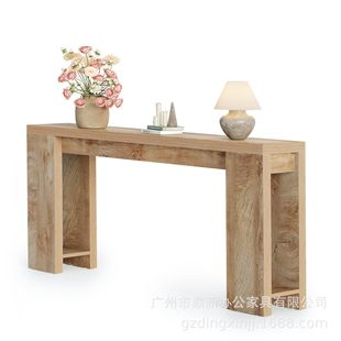 Cross-Border Wooden Large Console Table for Living Room, Stylish and Elegant Storage Rack for Entrance, Sofa Side Table Cabinet