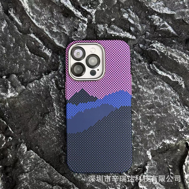 Iphone16 promax携帯ケース炭素繊維紋磁気吸引リンゴ15ケブラー紋転倒防止保護カバー|undefined