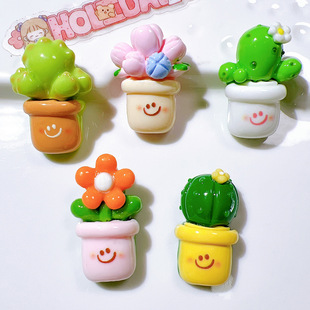 Resin Patch Handmade Material Cream Glue Mobile Phone Case diy Kidsren's Hair Accessories Accessories Shoe Buckle Clothing Cactus