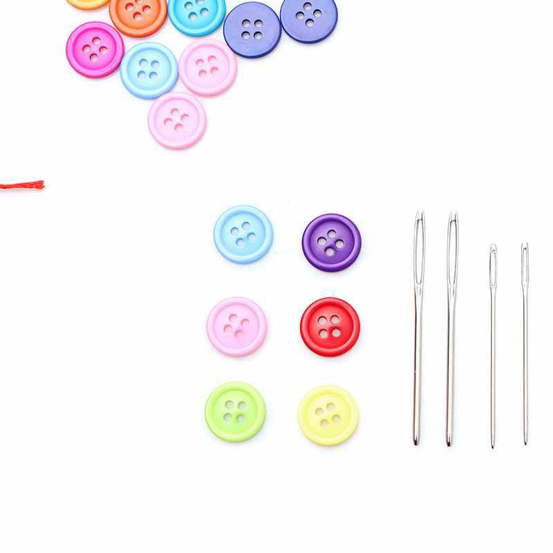 Parent-child early education embroidery sewing button tool set children's embroidery kit kindergarten simple needlework embroidery thread material package