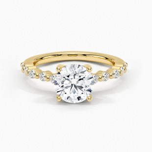 Japanese and Korean Style S925 Sterling Silver Ring Inlaid with Moissanite 1 Carat D Color Round Main Stone Ring with Gia Certificate