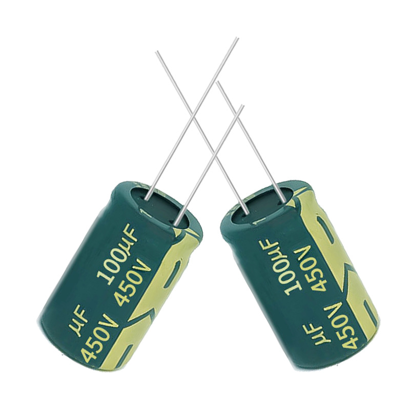 Aluminum electrolytic capacitor 450V 100UF, 18*30mm through-hole high frequency low resistance factory, 100UF/450V