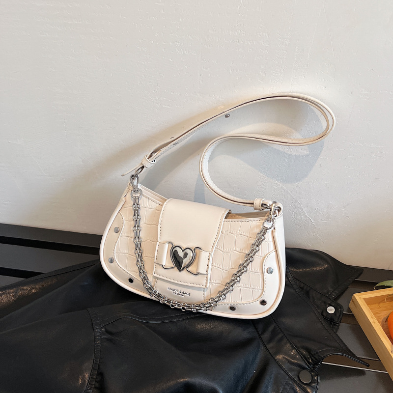 French Style Stone Pattern Shoulder Bag For Women Elegant Handbag_voghion.com