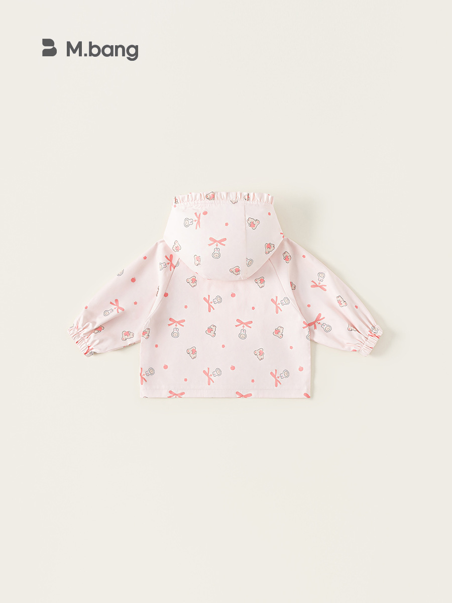 Youbao ropa para niños nuevo producto ropa para niñas para bebés lindos niños de manga larga otoño estampado rosa chaqueta con capucha para niñas