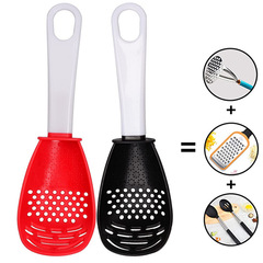 Grinding cooking spoon, crushing and draining sieve, ginger and garlic grinding spoon, egg mixer, potato mashing spatula, stir-frying spatula