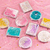 mirror Portable Quicksand Two-sided hold Makeup Take it with you fold lovely Mini Carry Sequins