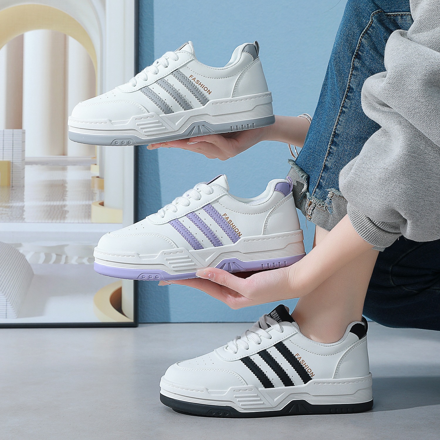 Zapatillas de Moda para Mujer, Suela Gruesa y Blanda, Estilo Casual