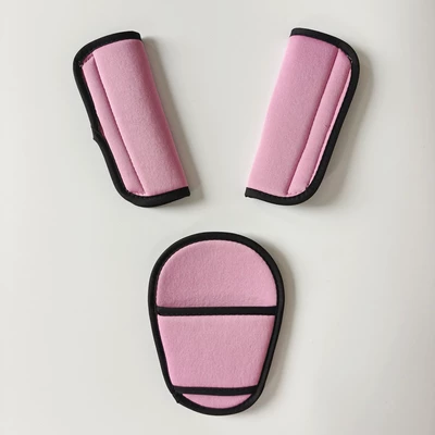 Stroller Shoulder Cover Front Crotch – Seat belt shoulder pad - pink-safety-belt-shoulder-pad-front-cross-cover