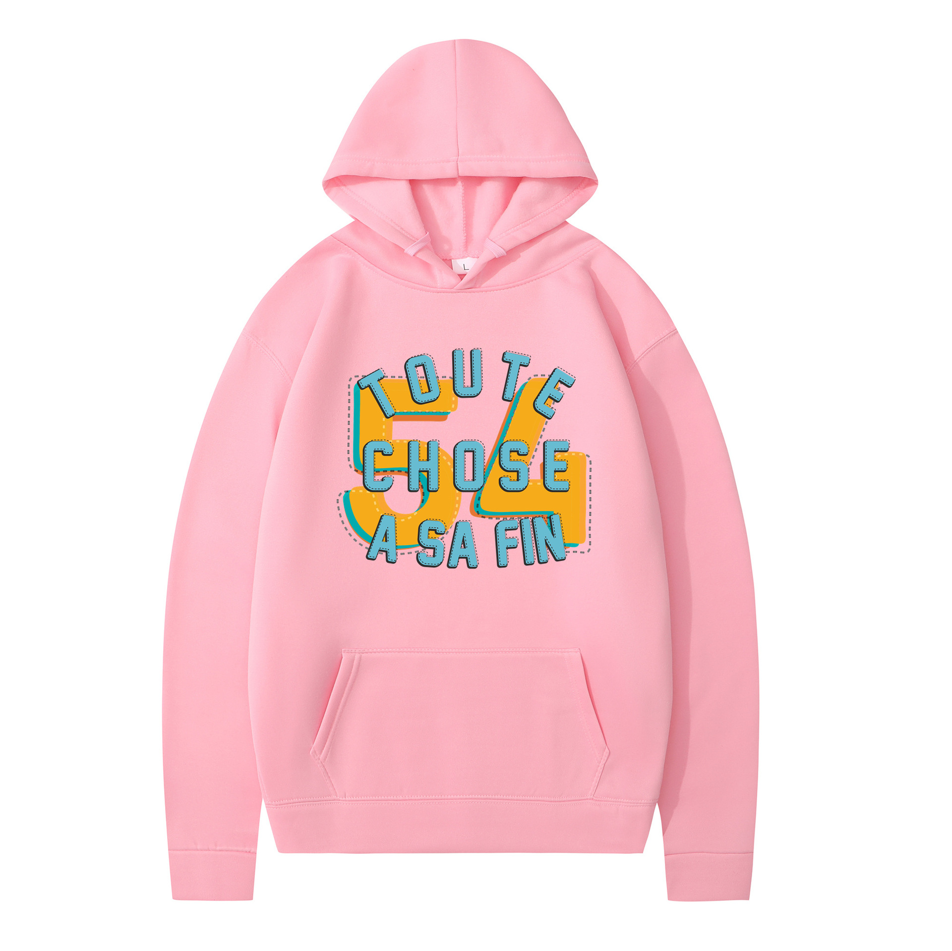 Personalisierter Kapuzenpullover Mit Buchstabenprint Für Damen Herren_voghion.com